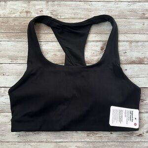 Lululemon Invigorate Sports Bra sz 2 B/C Women’s Black High Support Cut Out Mesh
